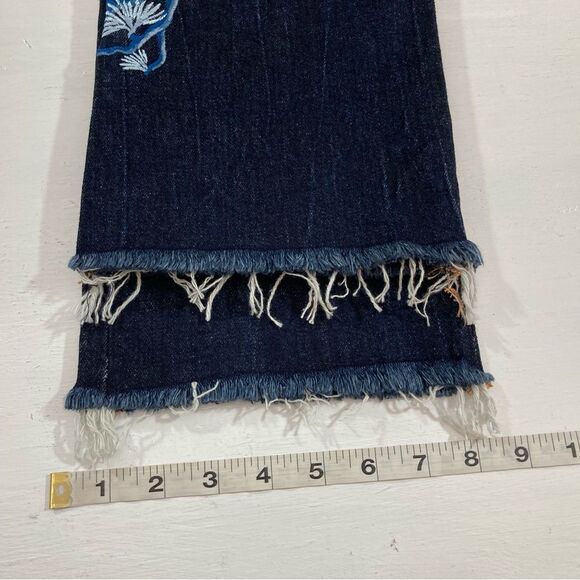 Polo Ralph Lauren Jeans Women’s 28 Blue Denim Chrystie Kick Flare Crop - Picture 13 of 13